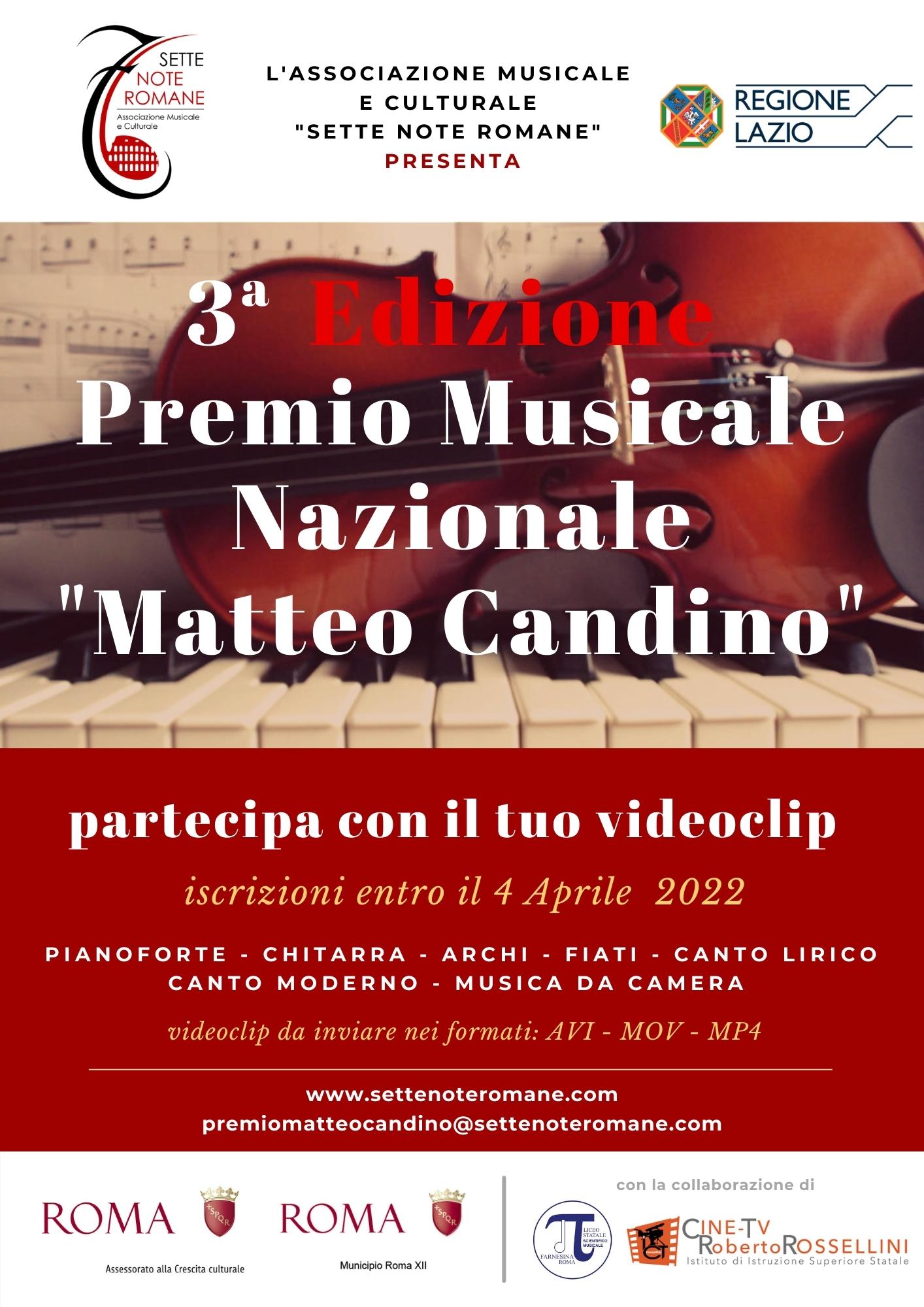 Premio Musicale Nazionale MATTEO CANDINO 3a edizione