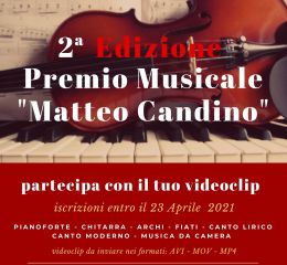 Locandina Premio MATTEO CANDINO 2a Edizione 2021