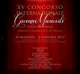 XV CONCORSO INTERNAZIONALE GIOVANI- MUSICISTI CITTA' DI PAOLA 