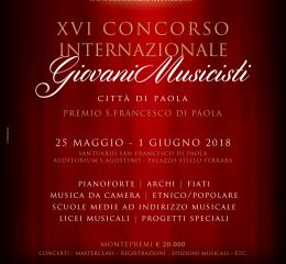 XVI CONCORSO INTERNAZIONALE GIOVANI MUSICISTI CITTA' DI PAOLA