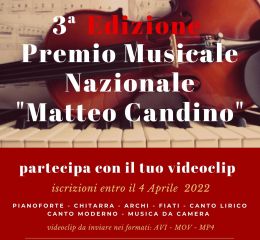 Premio Musicale Nazionale MATTEO CANDINO 3a edizione