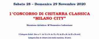 1°CONCORSO DI CHITARRA CLASSICA "MILANO CITY"