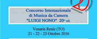 Concorso Internazionale di Musica da Camera LUIGI NONO - 20a Edizione